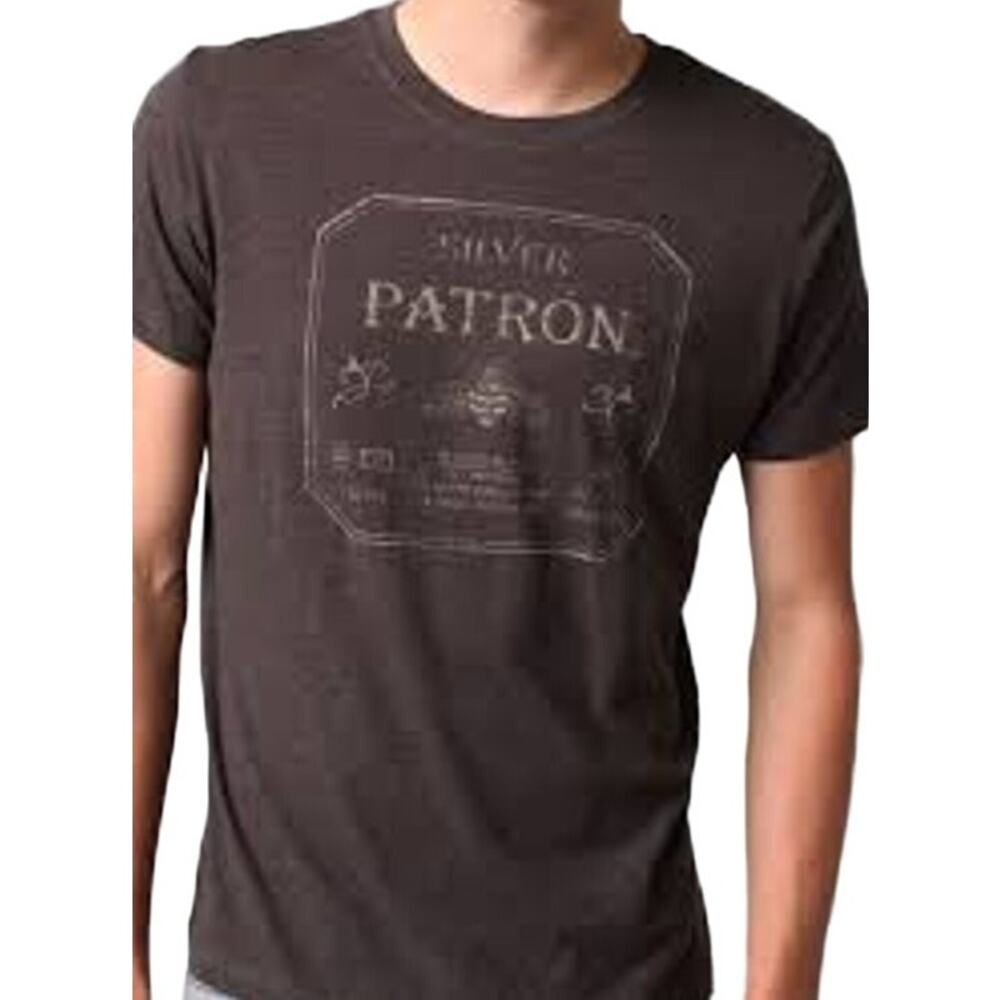 Patron Silver Collection T-shirt Burnout 100% Cotton Crew Neck Gray Medium